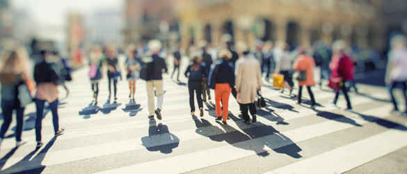 Blurred picture of people out and about