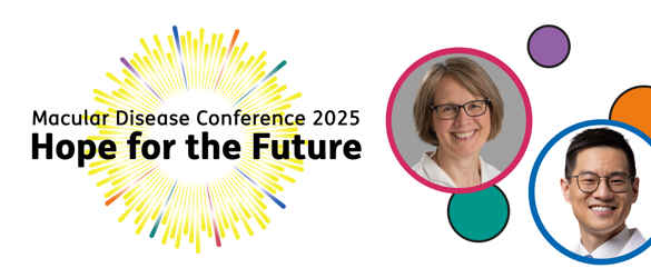 Macular Disease Conference 2025 logo with conference speakers