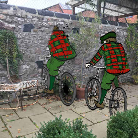 Charles Bonnet Syndrome - cartoon cyclist