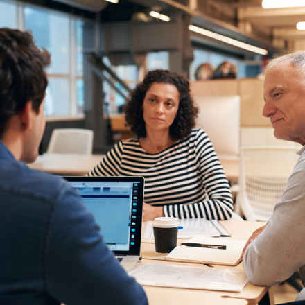 office workers in discussion